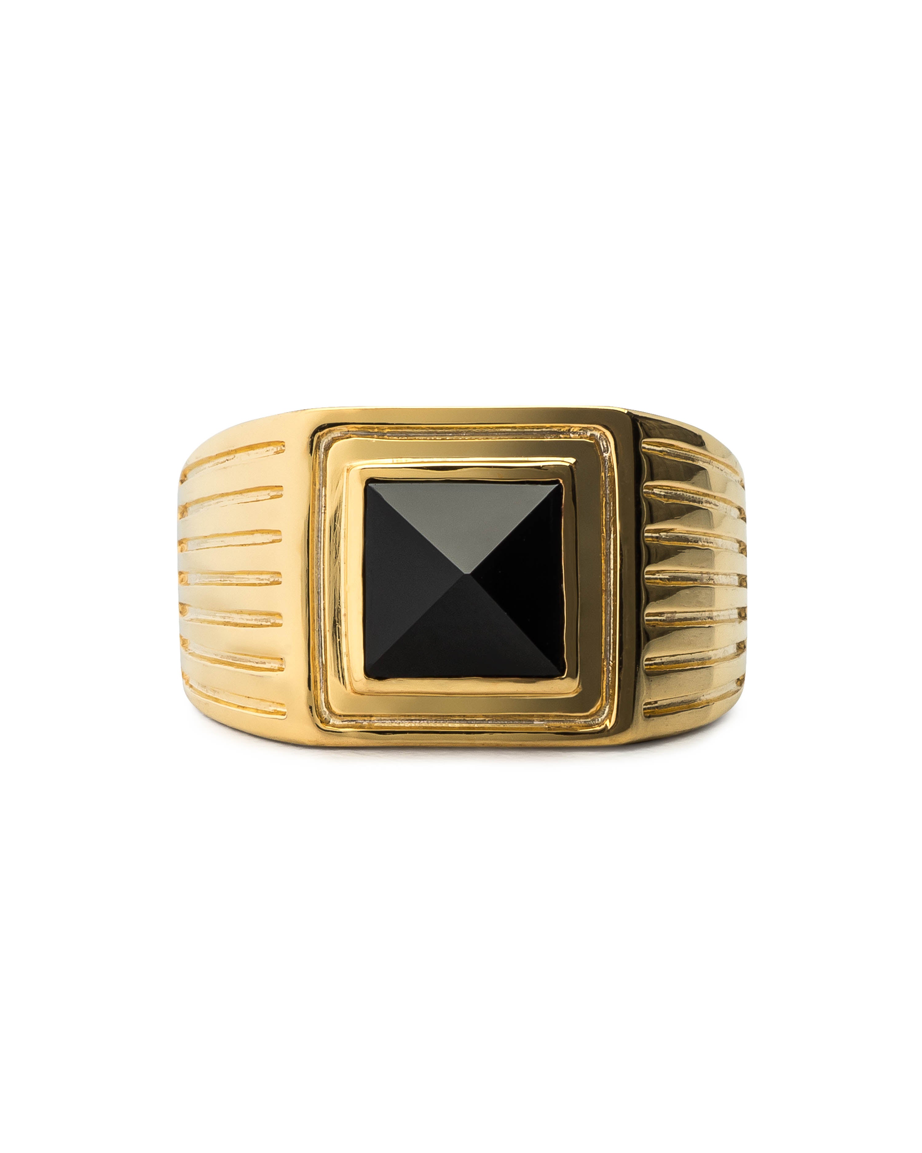 Sculptural Onyx Signet Ring Saint Owen