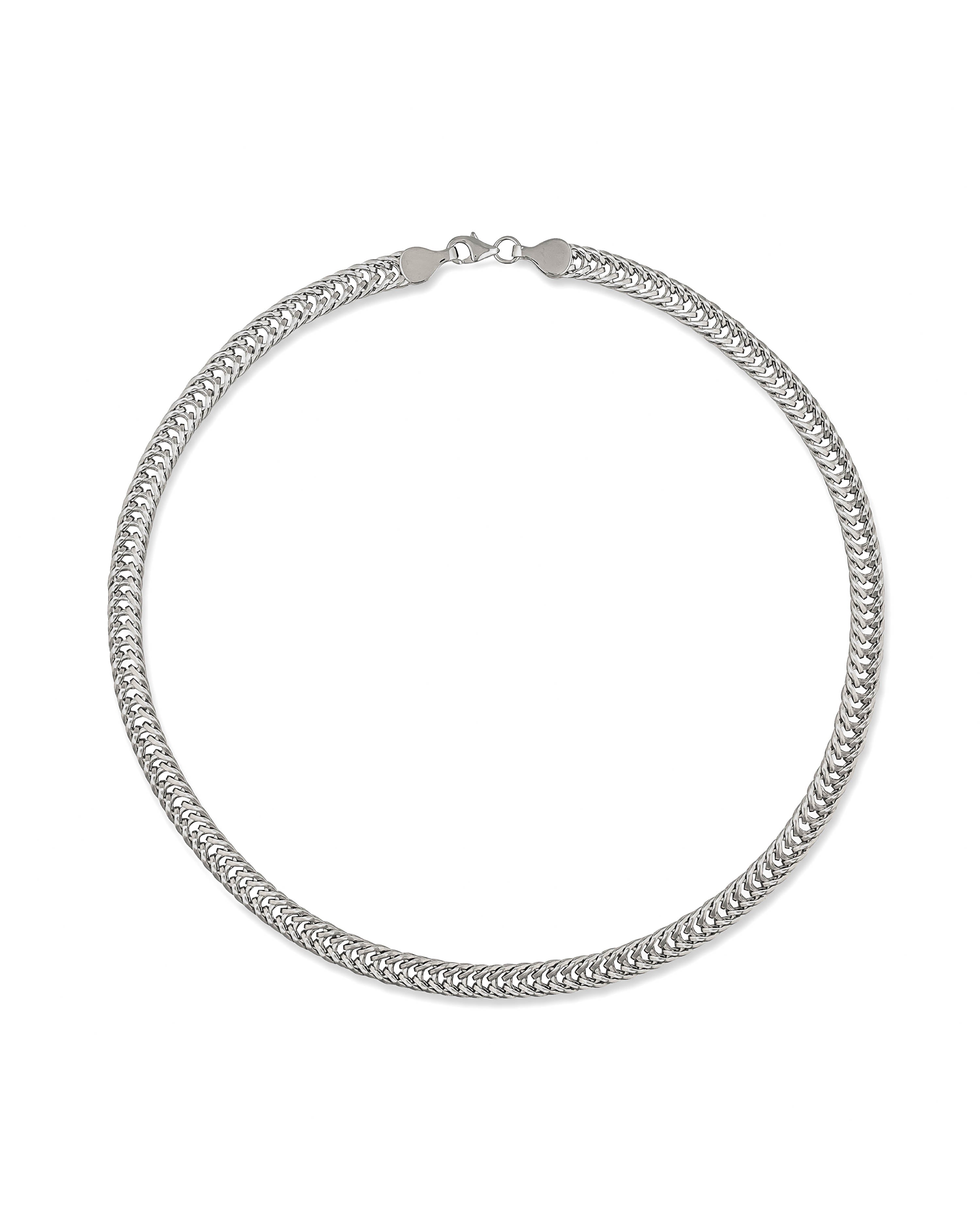 Braided Chain Necklace - Silver Saint Owen