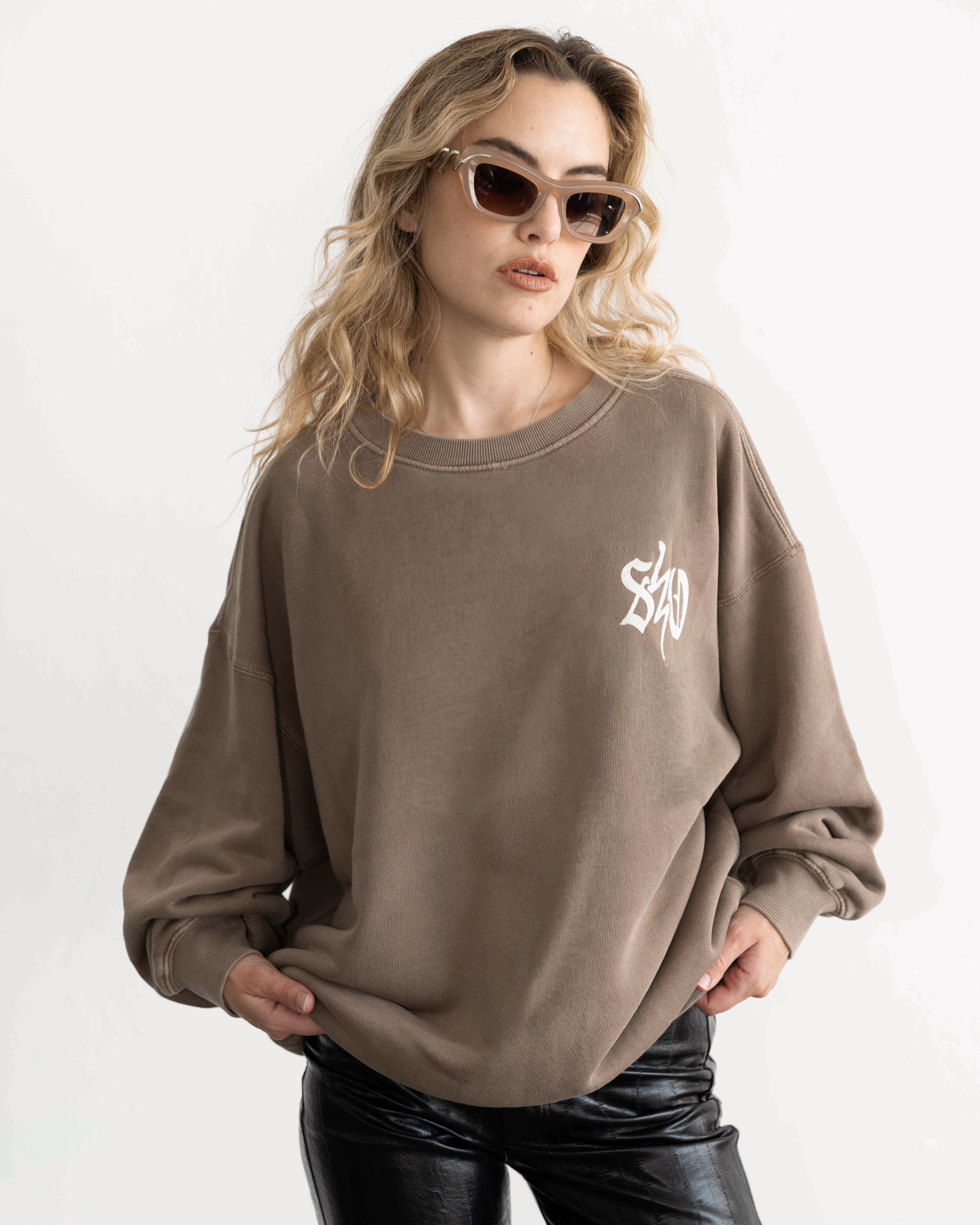 SNAKE CREWNECK SWEATSHIRT | TAUPE Saint Owen