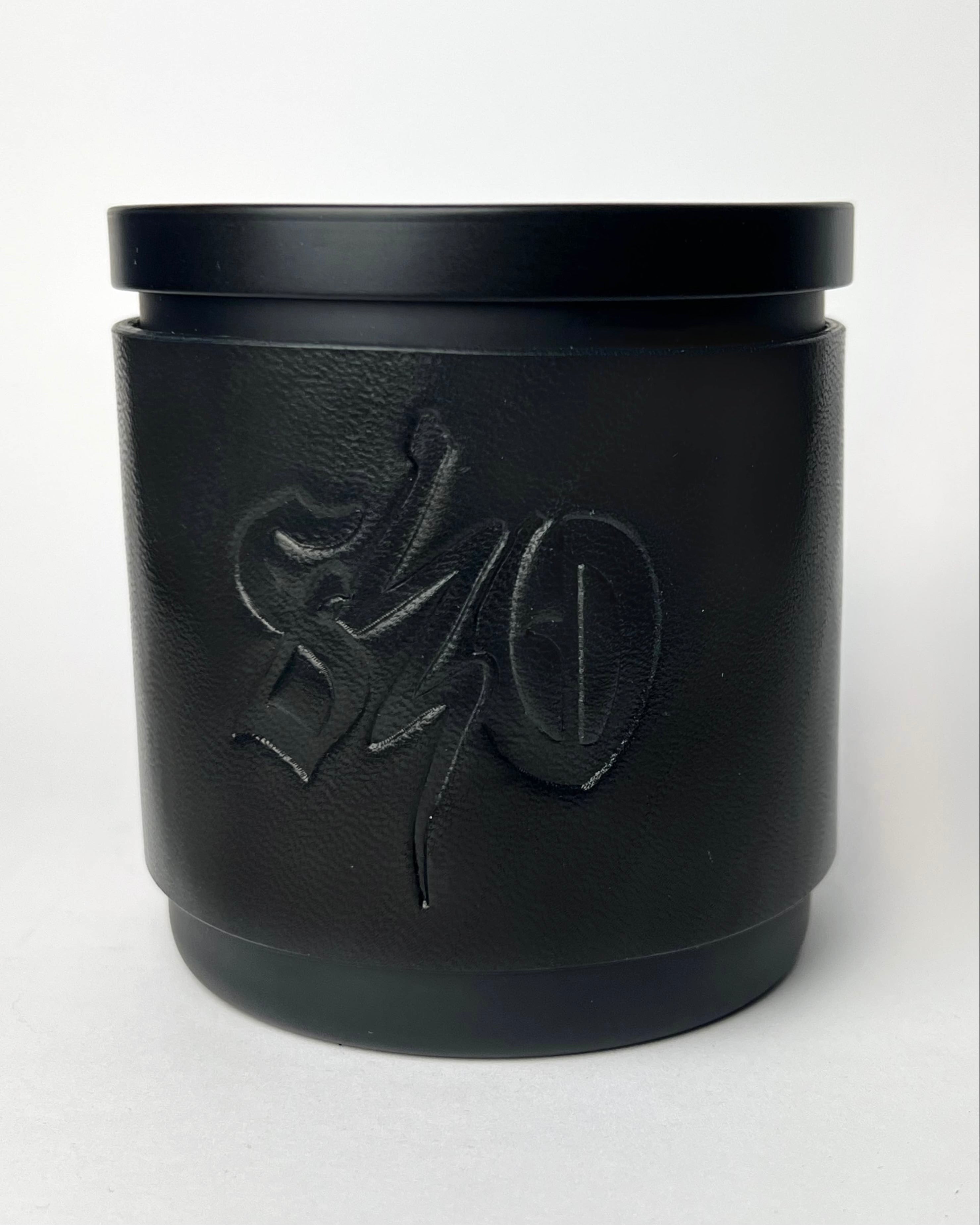 LEATHER WRAPPED CANDLE | BLACK Saint Owen