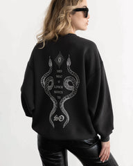 SNAKE CREWNECK SWEATSHIRT | vintage black
