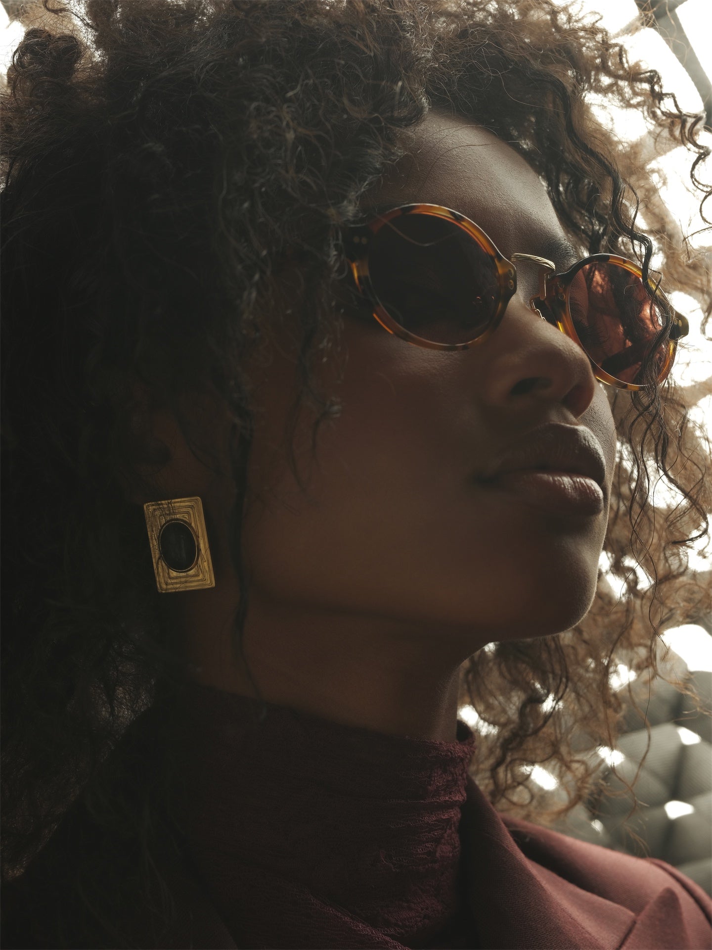 Geometric Onyx Statement Earrings Saint Owen